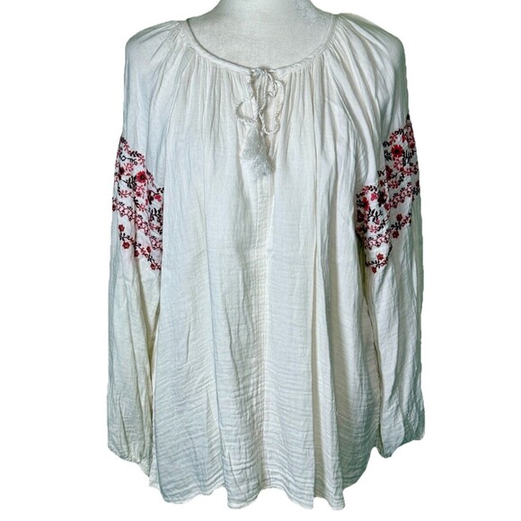 Old Navy Women’s Boho Peasant Hippie Folk Embroidered Cottagecore Top Sz XL - Picture 1 of 8